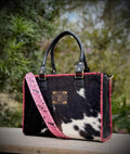 Upcycled LV cowhide cowhide leather crossbody bag