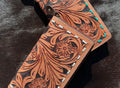 Buck stitched western Leather wallet