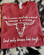 She is mean and kind t shirt