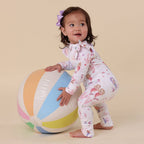 Mermaid Organic Snugglesuit Convertible Romper with Frill