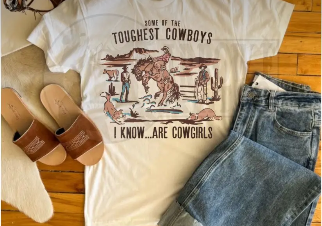 Toughest cowgirl tee