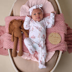 Ballerina Organic Snuggle Sleepsuit Zip Footie with Frill