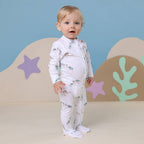Turtle Organic Snuggle Sleepsuit Zip Footie