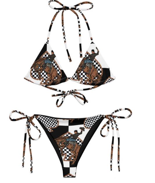 Checkered Bronco Bathing Suit