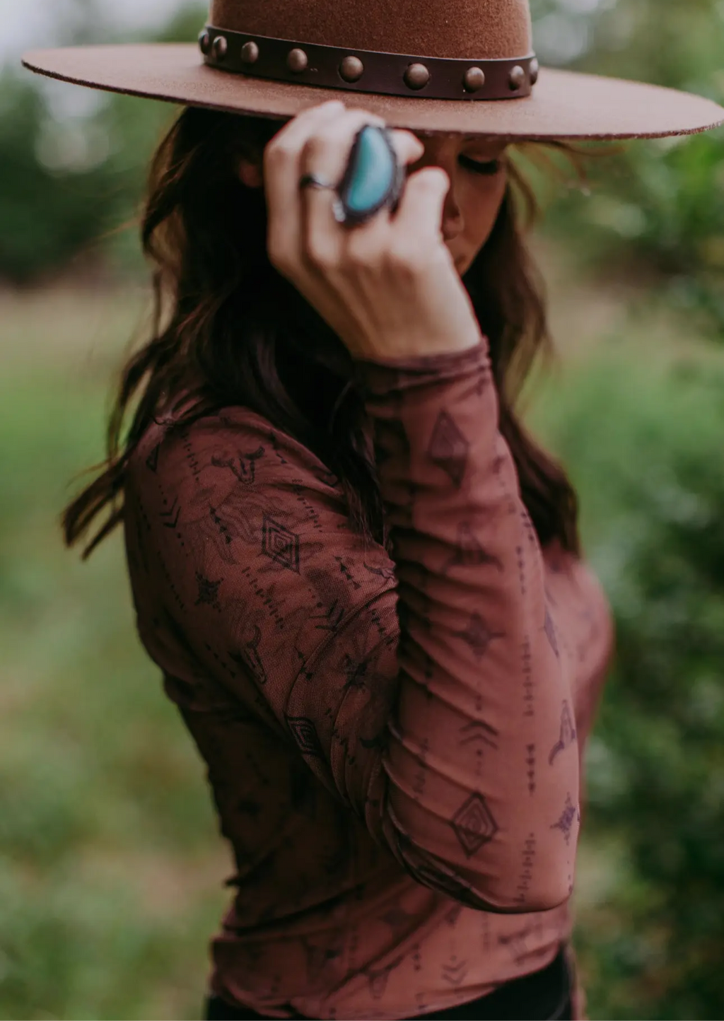 Aztec Mesh Top
