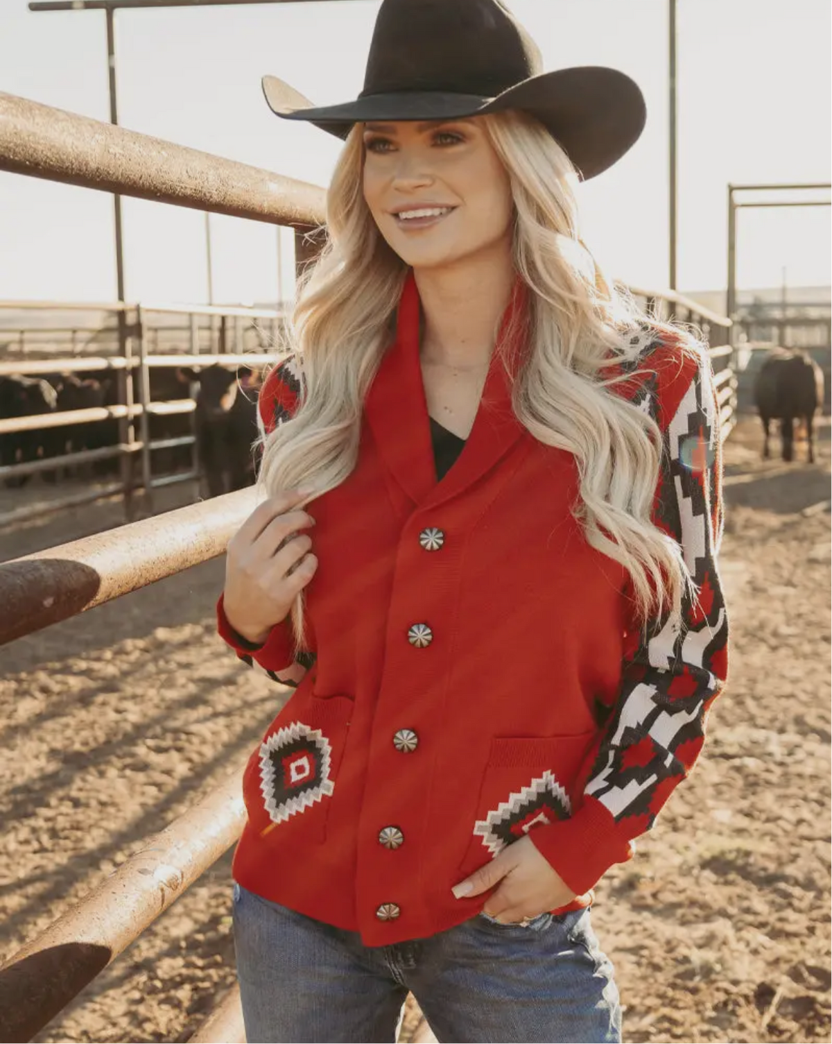 Vintage Vaquero knit sweater Red