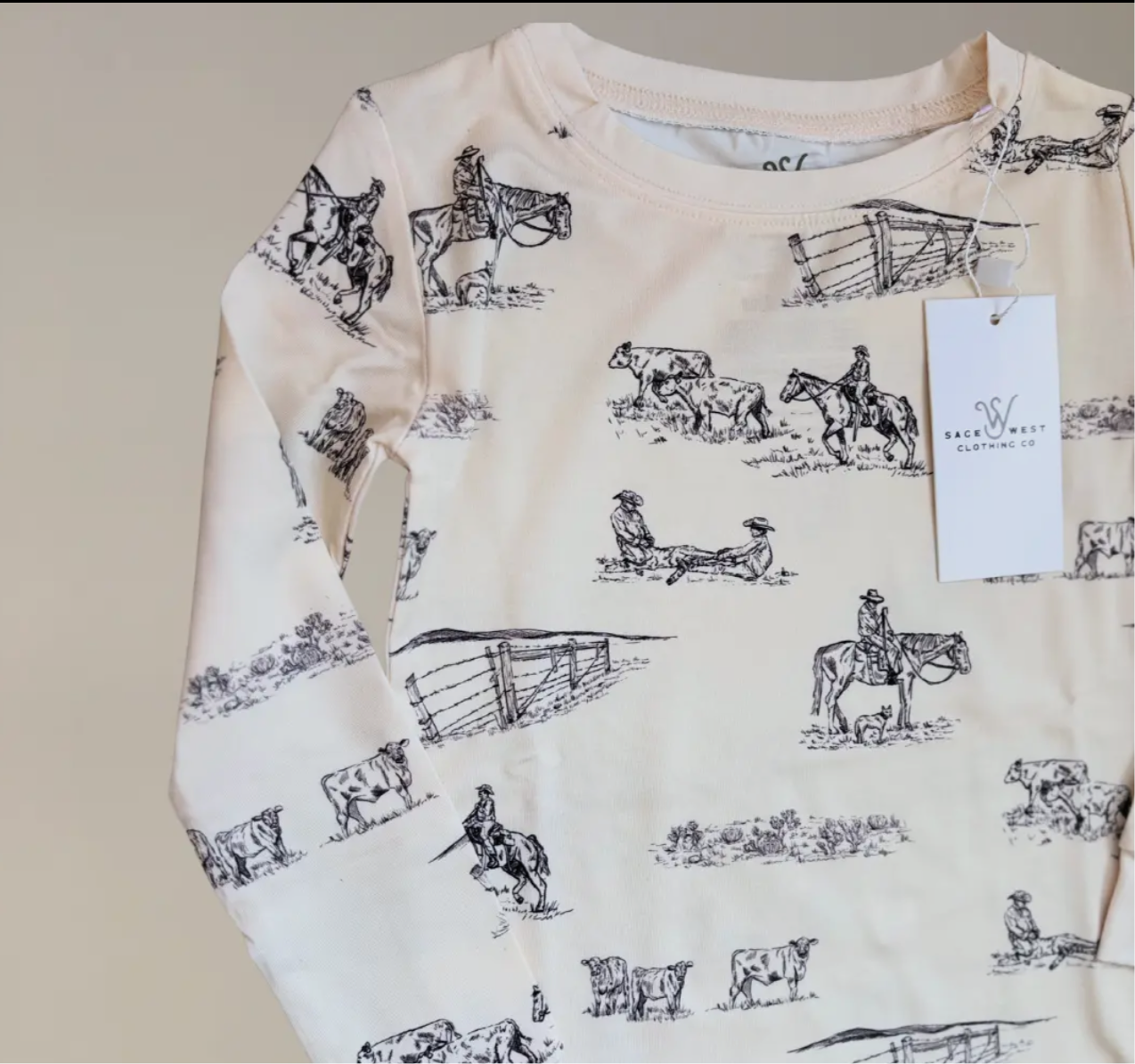 Cream Toddler PJ set