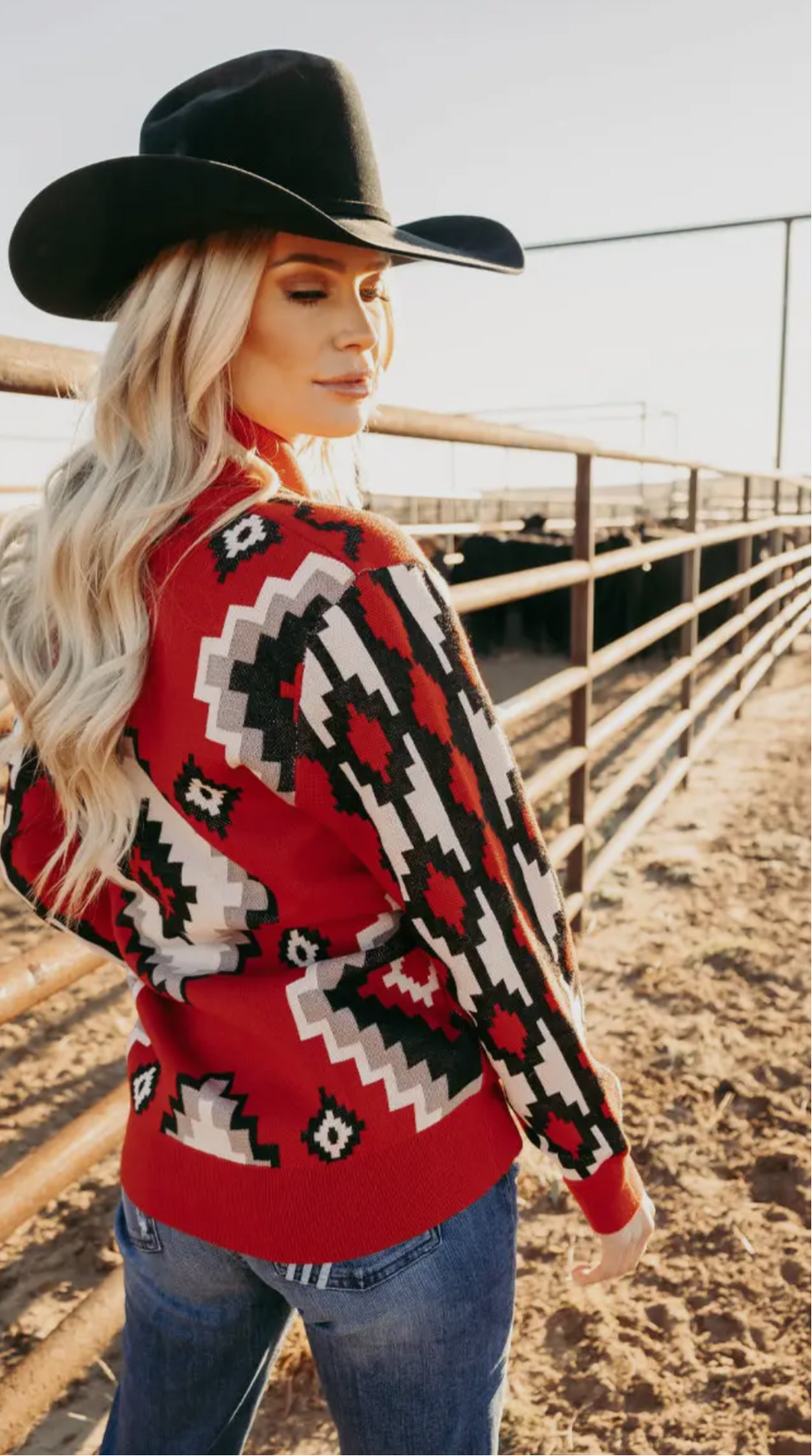 Vintage Vaquero knit sweater Red