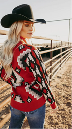 Vintage Vaquero knit sweater Red