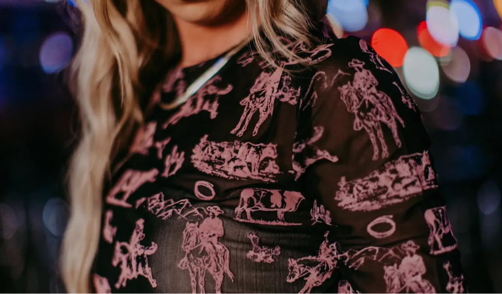 Western Sense Mesh Top
