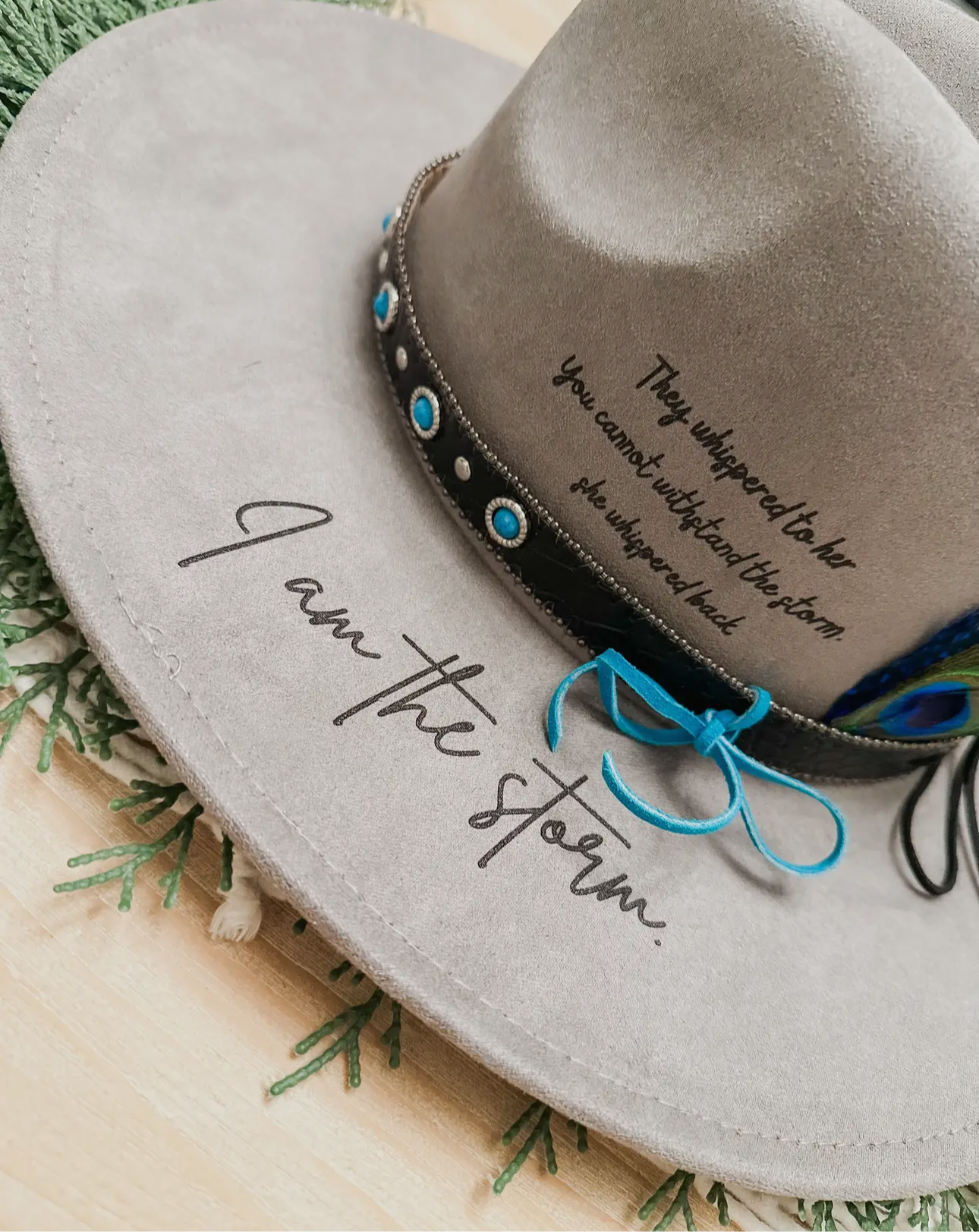 I am the storm Burned western Hat Rancher cowboy