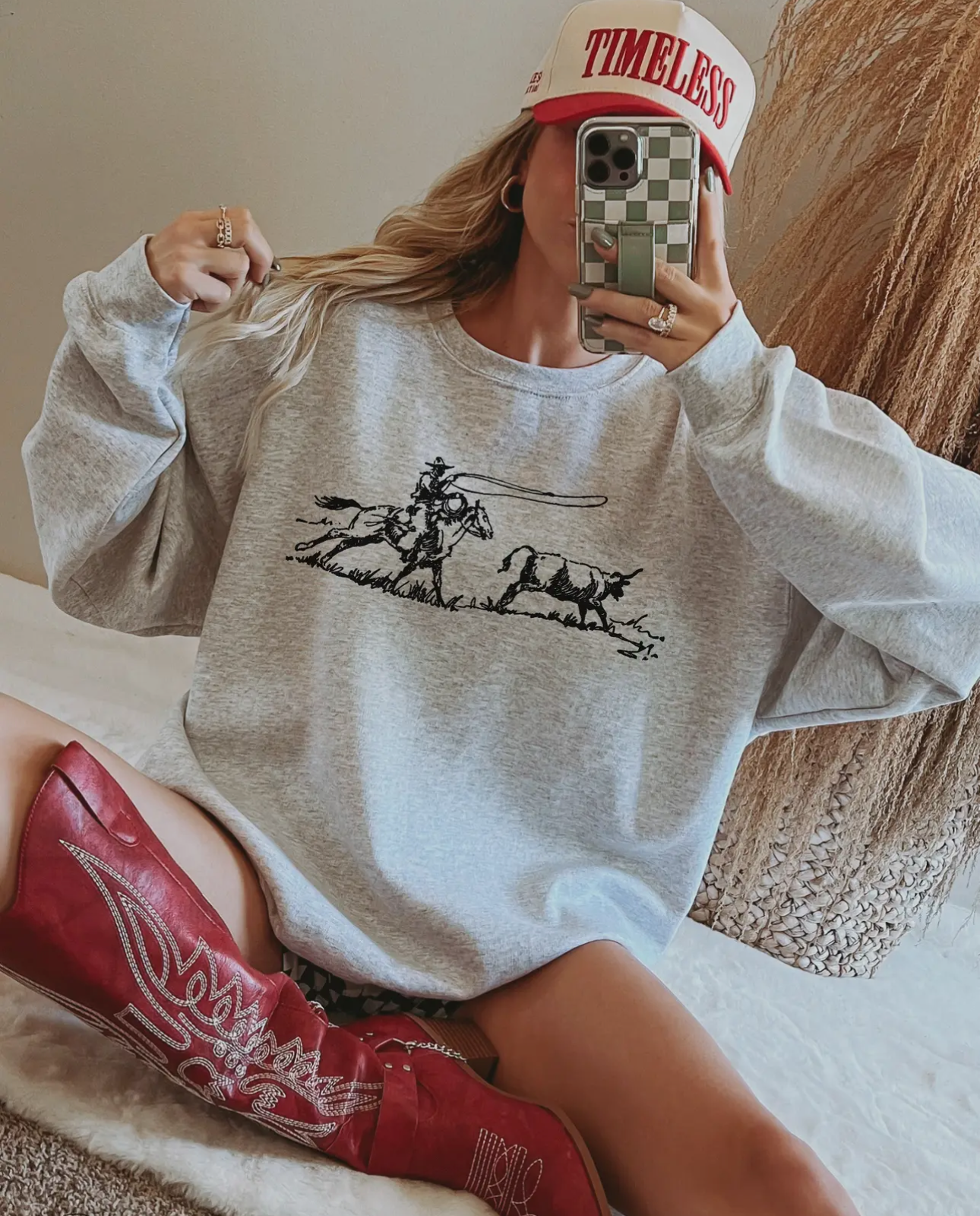 Roping crew neck