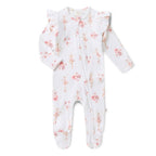 Ballerina Organic Snuggle Sleepsuit Zip Footie with Frill