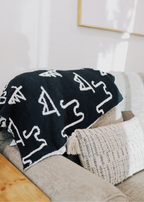 Black Brand throw blanket
