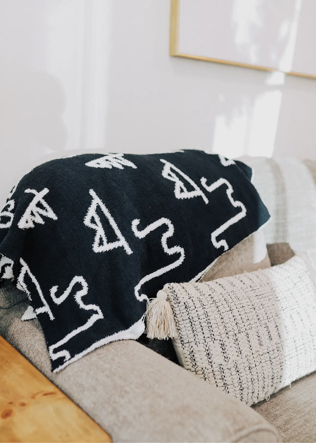 Black Brand throw blanket