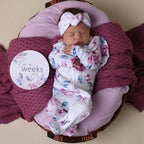 Lilac Skies Organic Snuggle Sleepsuit Zip Footie with Frill