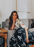 Black Brand throw blanket
