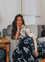 Black Brand throw blanket