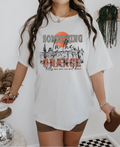 Something in the orange tee