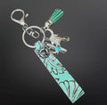 Embossed Leather key chain