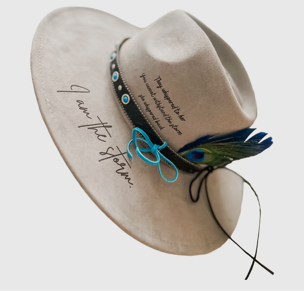 I am the storm Burned western Hat Rancher cowboy