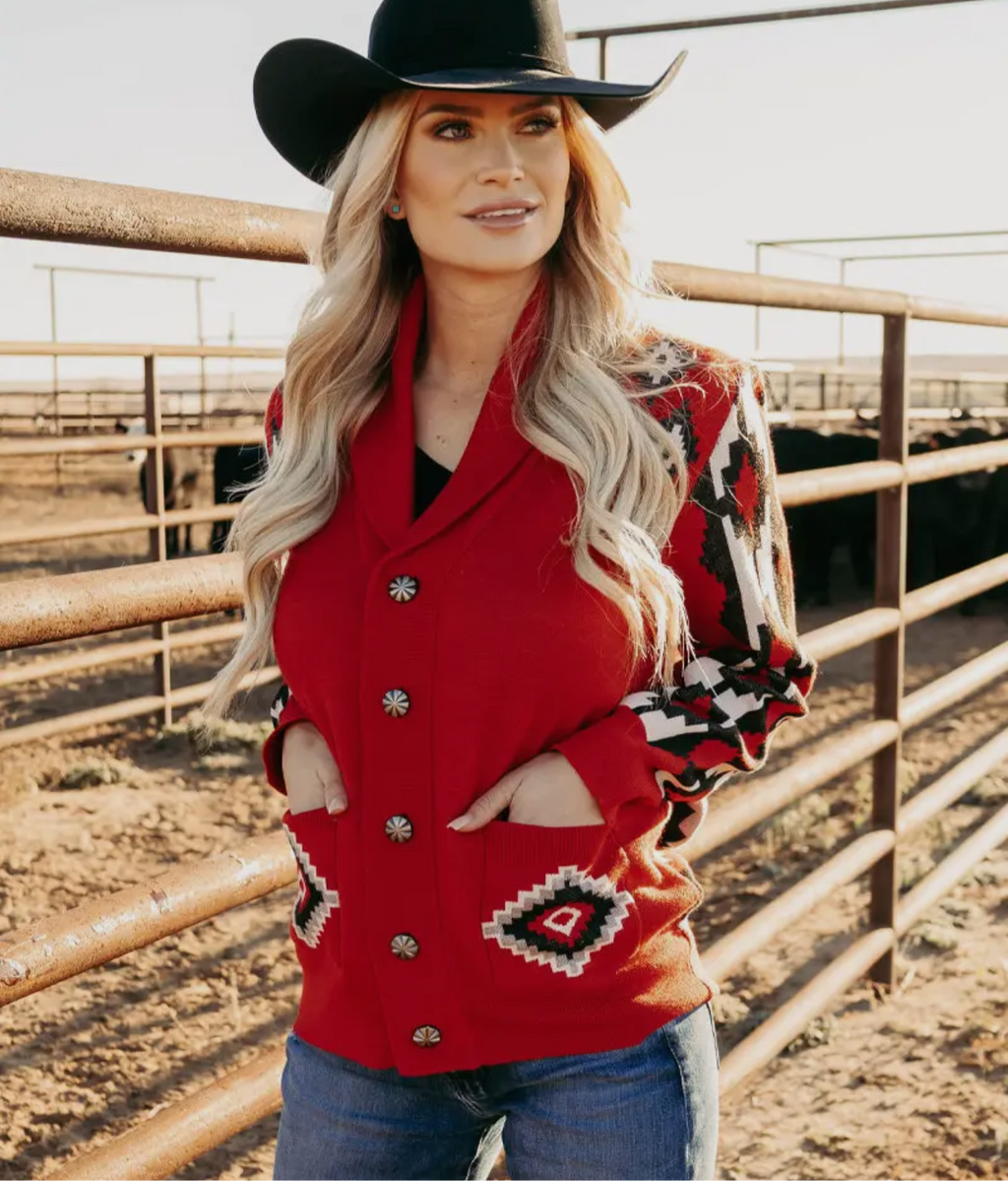 Vintage Vaquero knit sweater Red