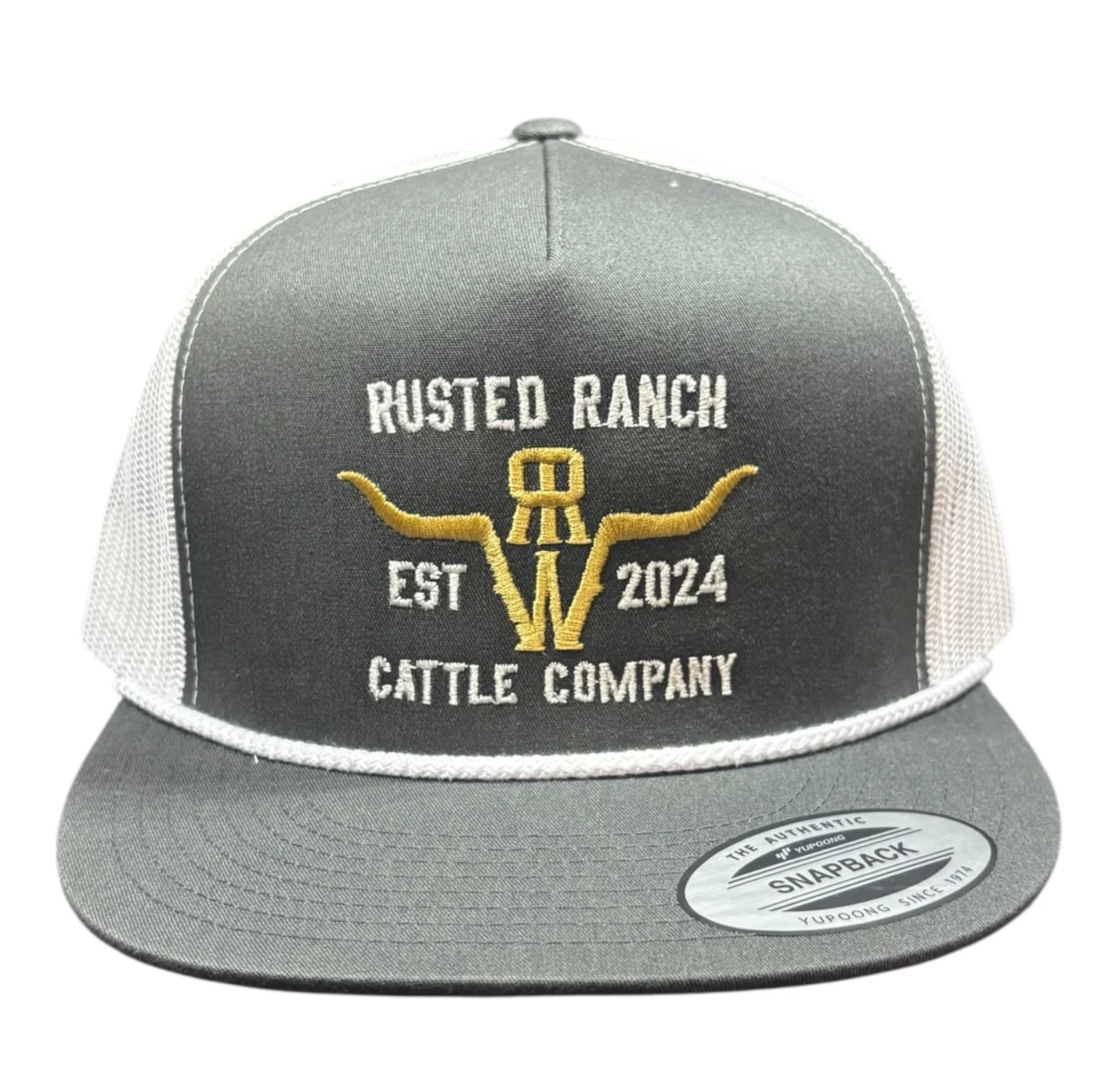 Homestead cattle co Flat charcoal/white (Gold/white)