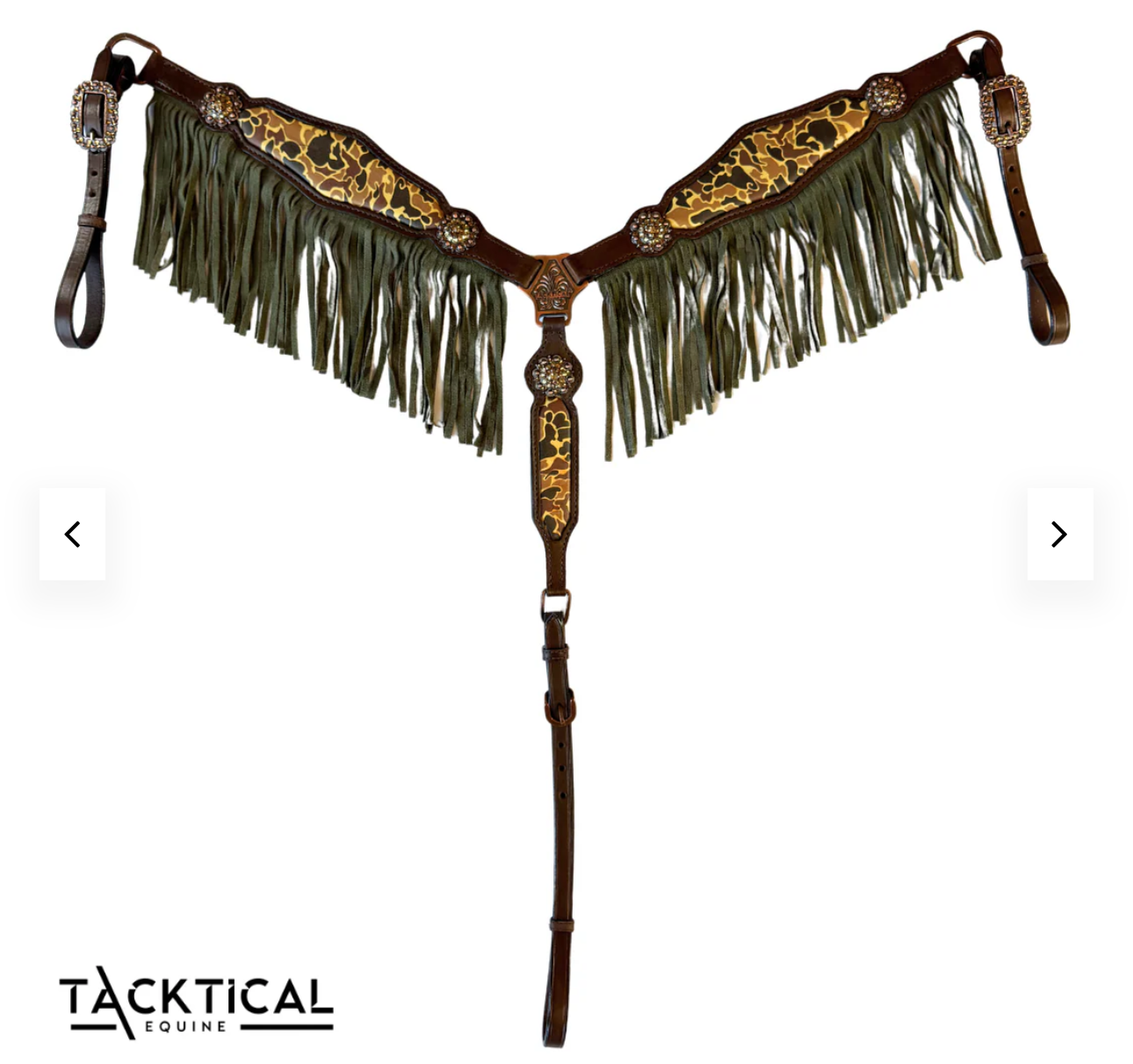 DUCK HUNT LEATHER FRINGE BREASTCOLLAR