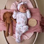 Ballerina Organic Snuggle Sleepsuit Zip Footie with Frill